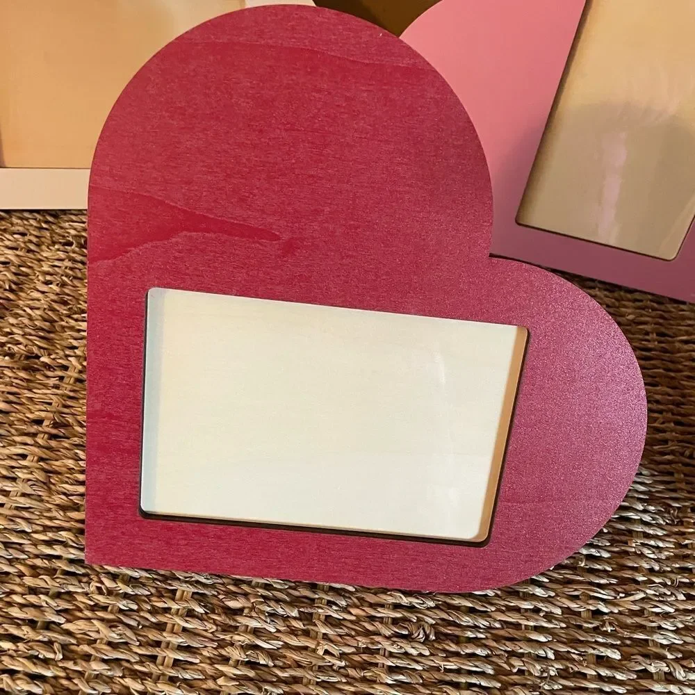 Sintuff Heart Wooden Picture Frames set of 3